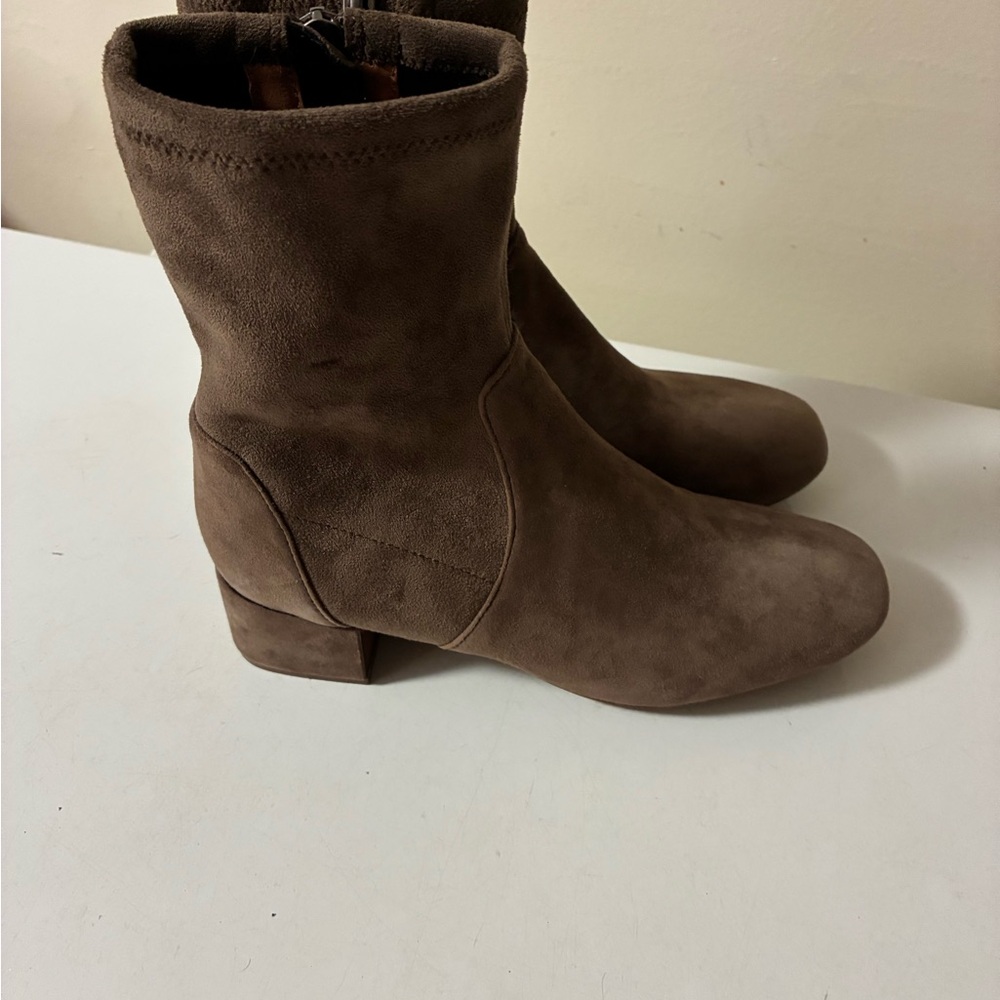 Gentle Souls Tan Suede Ankle Booties - Picture 2 of 5